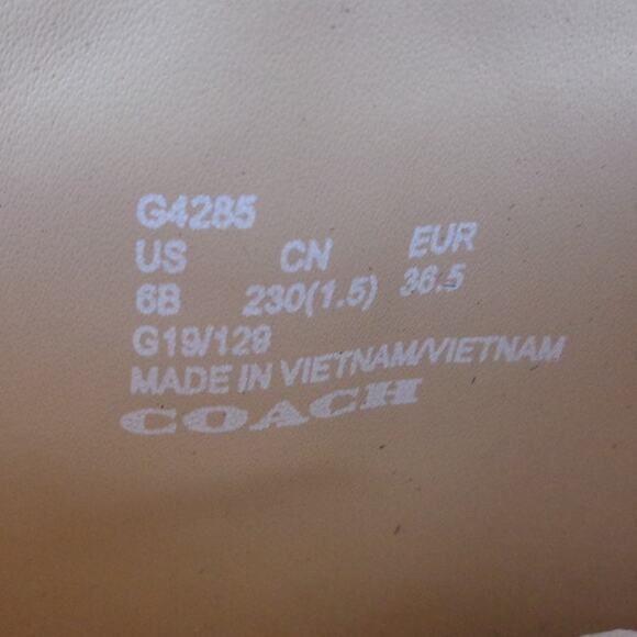 Coach Drea Beadchain Heeled Lepoard Printed Haircalf Bootie Side Zip Womens 6 - Picture 8 of 9